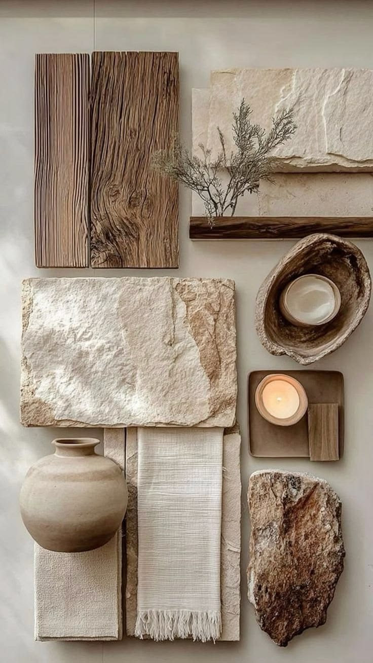 Texture and material mood reference